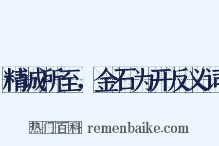 精诚所至，金石为开反义词是什么意思的图片